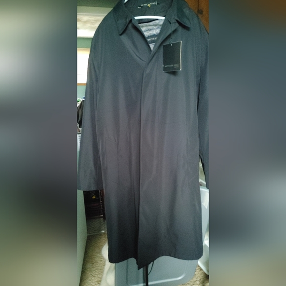 Kenneth Cole Trench\Raincoat Black SZ.40R NWT - Picture 3 of 11